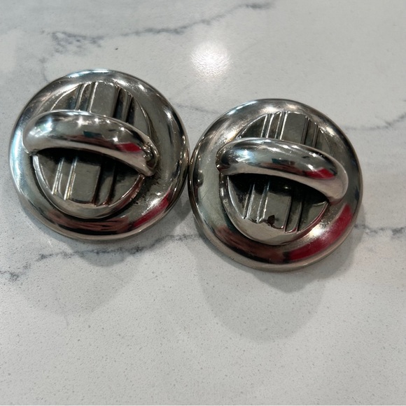 Vintage Industrial Chic Clip-On Earrings - Picture 9 of 12